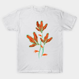 Fluorescent orange flowers T-Shirt